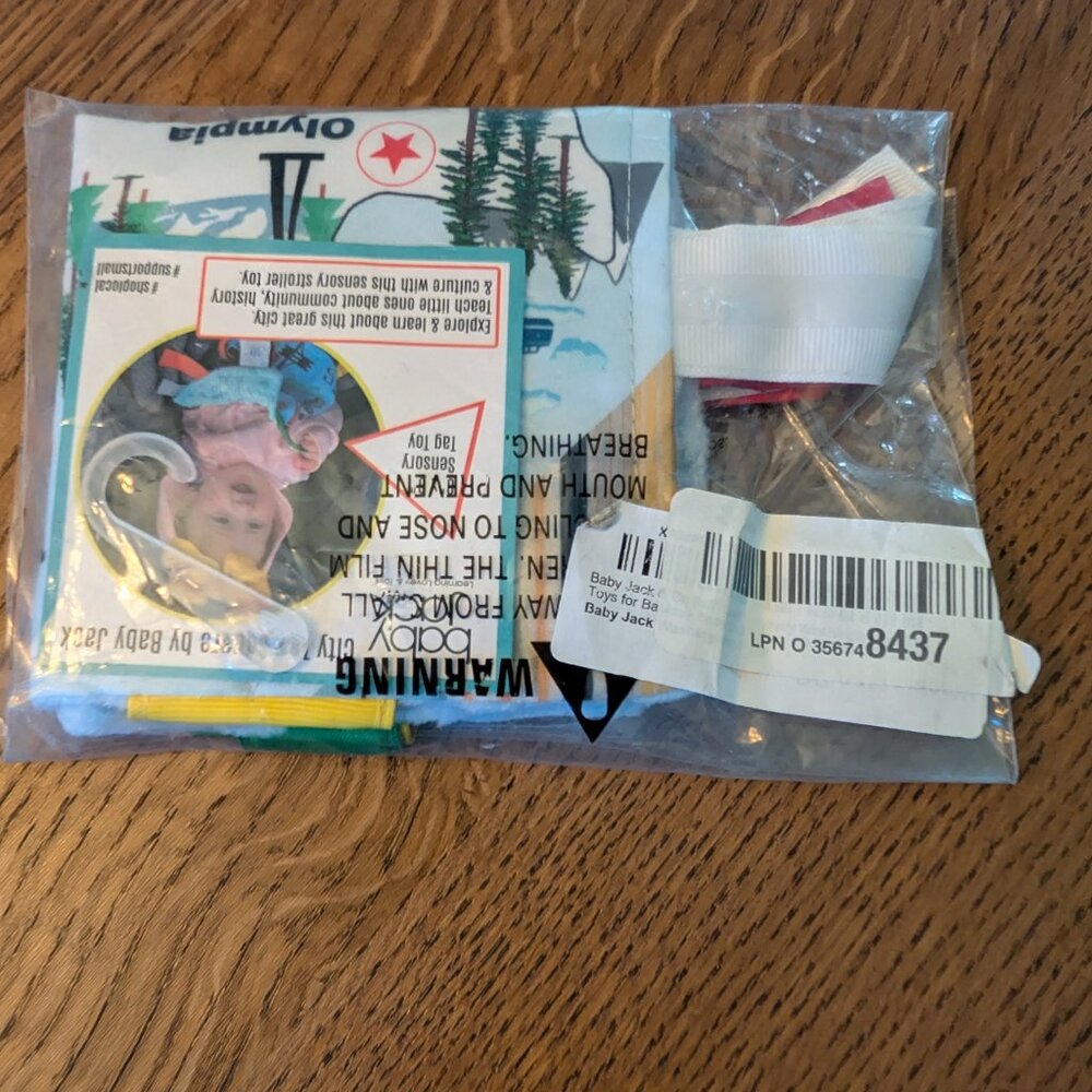 Washington State Tag Toy Crinkle Square / Baby Jack - Picture 3 of 4